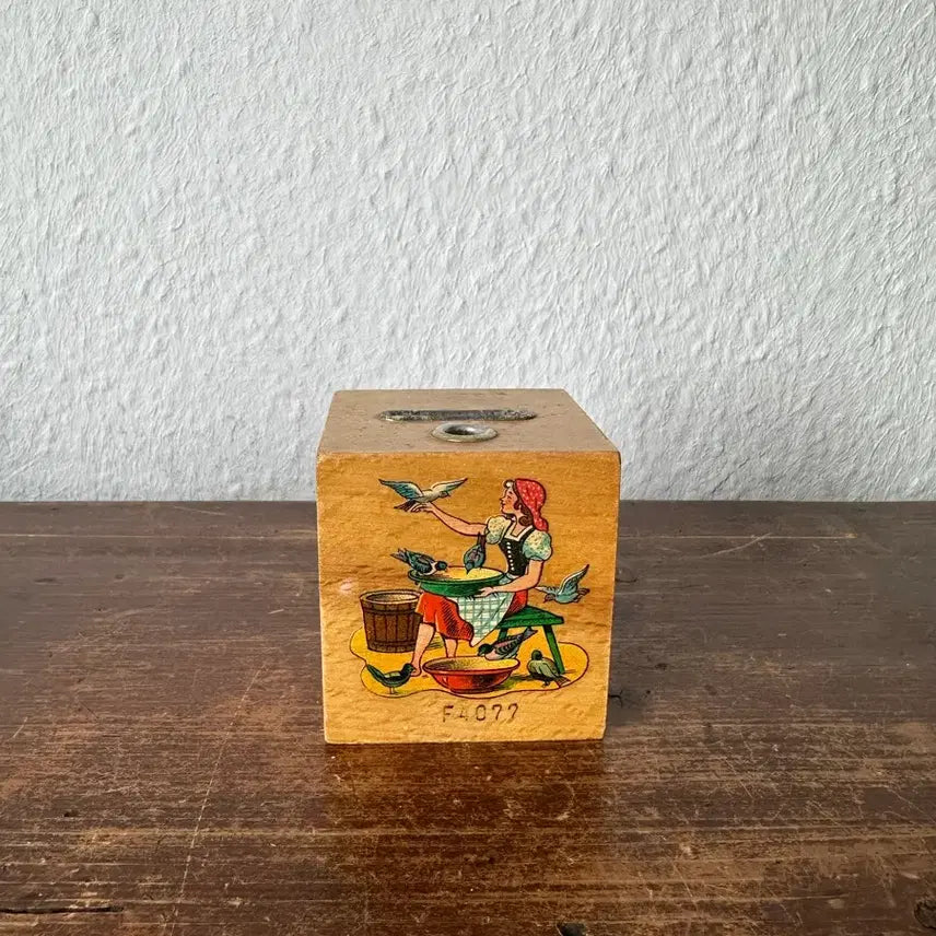 [BUNJANG] Raiffeisen Vintage Wood Coin Bank - Germany / 독일)빈티지 Raiffeisen 우드 저금통