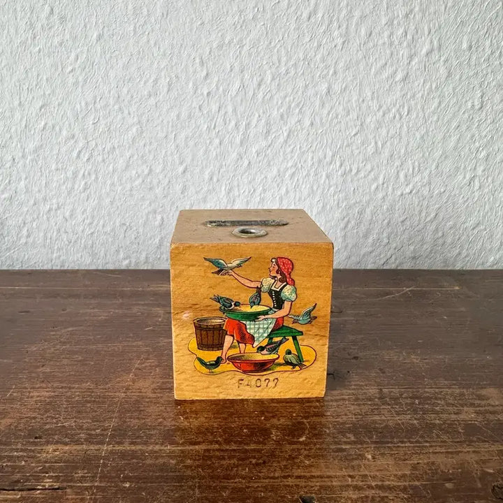 [BUNJANG] Raiffeisen Vintage Wood Coin Bank - Germany / 독일)빈티지 Raiffeisen 우드 저금통