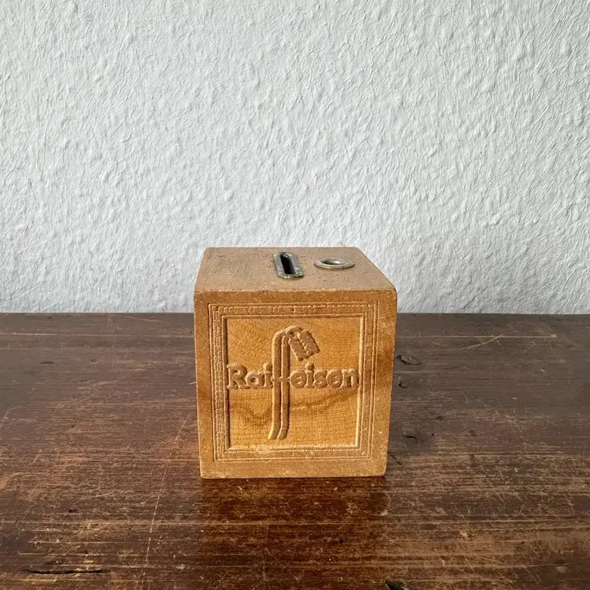 [BUNJANG] Raiffeisen Vintage Wood Coin Bank - Germany / 독일)빈티지 Raiffeisen 우드 저금통