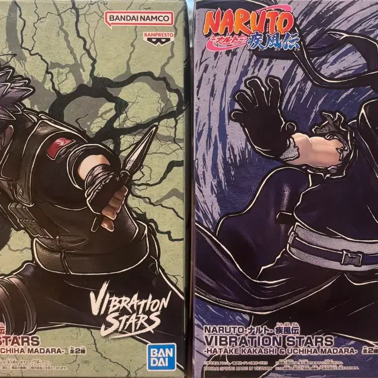 [BUNJANG] Naruto Shippuden Kakashi &amp; Madara Vibration Stars Figures - Sealed First Edition Bundle Set / 미개봉) 초판)일괄 카카시,마다라 바이브레이션스타즈