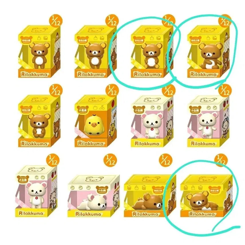 [BUNJANG] Rilakkuma Rice Grain Mini Figures Bundle Set / (일괄)리락쿠마 쌀알 미니피규어
