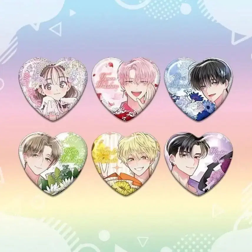 [BUNJANG] Tammon-kun Animate Hologram Heart Can Badge Set / 급전)타몬군 지금 어느쪽 홀로그램 하트캔뱃지 6종