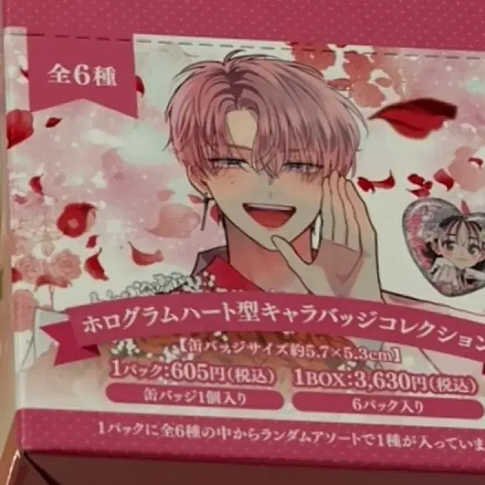 [BUNJANG] Tammon-kun Animate Hologram Heart Can Badge Set / 급전)타몬군 지금 어느쪽 홀로그램 하트캔뱃지 6종