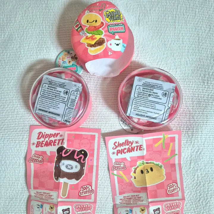 [BUNJANG] Miniverse Plush Taco &amp; Ice Cream Bar Bundle Set / (일괄)미니벌스 플러쉬 타코, 아이스크림 바