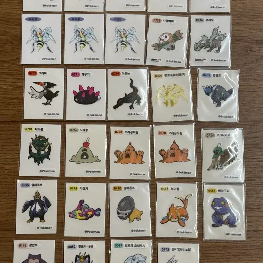 [BUNJANG] Pokemon Stickers 29-Piece Bundle / 포켓몬띠부씰 29개 일괄 판매