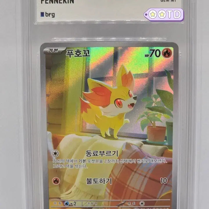 [BUNJANG] Pokemon Card Fennekin AR / [BRG10] 포켓몬카드 푸호꼬 AR