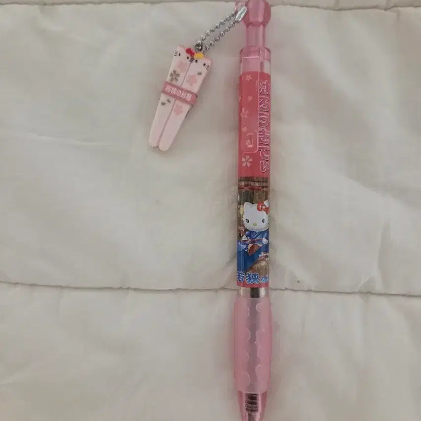 [BUNJANG] Classic Kitty Chopstick Strap &amp; Ballpoint Pen Set / 젓가락 키티 고전 키티 키티스트랩 볼펜