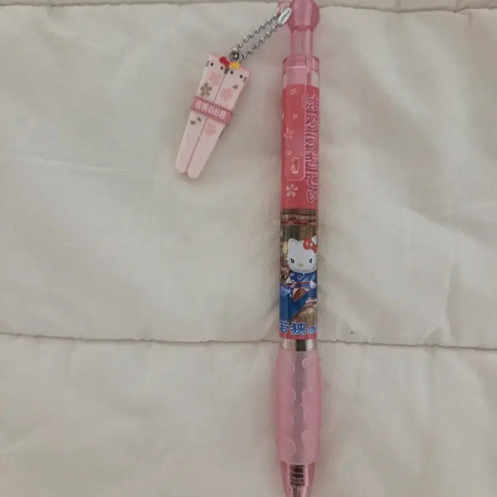 [BUNJANG] Classic Kitty Chopstick Strap &amp; Ballpoint Pen Set / 젓가락 키티 고전 키티 키티스트랩 볼펜
