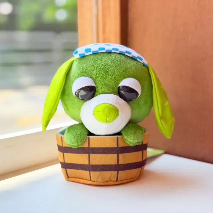 [BUNJANG] Ochaken Onsen Green Tea Dog Plush 17cm / 일본 오차켄 온천 녹차강아지 봉제인형 17cm