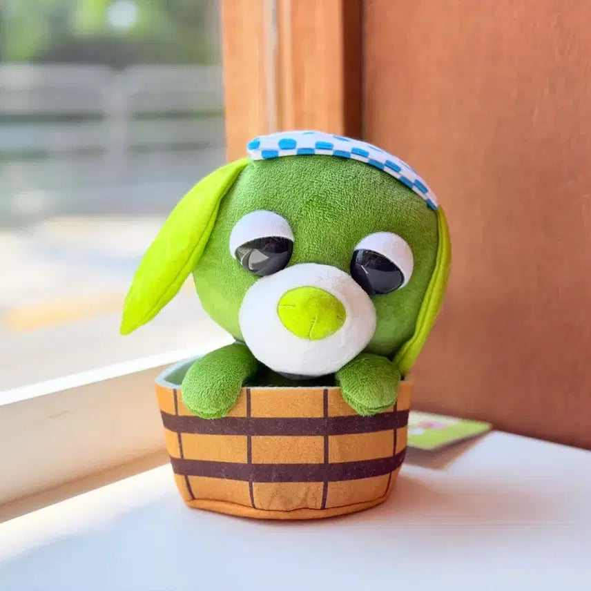 [BUNJANG] Ochaken Onsen Green Tea Dog Plush 17cm / 일본 오차켄 온천 녹차강아지 봉제인형 17cm