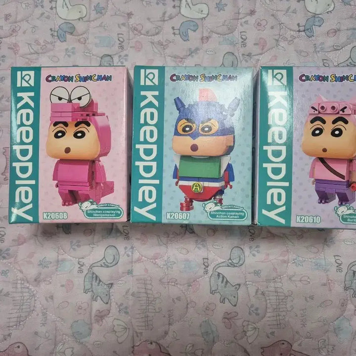 [BUNJANG] KeePley Crayon Shin-chan Building Blocks 3-Set Bundle / 키플리 크레용 신짱 조립 블록 짱구는 못말려 레고 3종 일괄판매