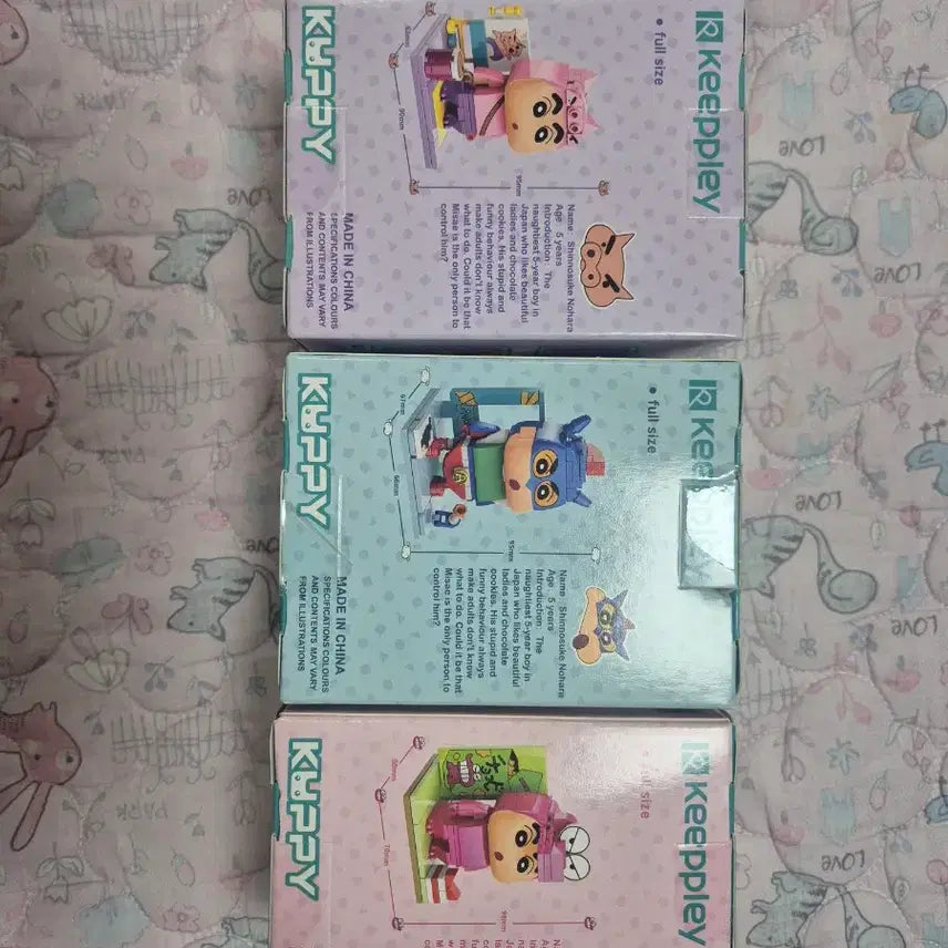 [BUNJANG] KeePley Crayon Shin-chan Building Blocks 3-Set Bundle / 키플리 크레용 신짱 조립 블록 짱구는 못말려 레고 3종 일괄판매