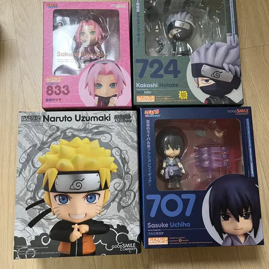 [BUNJANG] Naruto 7th Squad Nendoroid Bundle Set (Naruto, Sasuke, Kakashi, Sakura) / 나루토 7반 넨도로이드 일괄 (나루토 사스케 카카시 사쿠라)