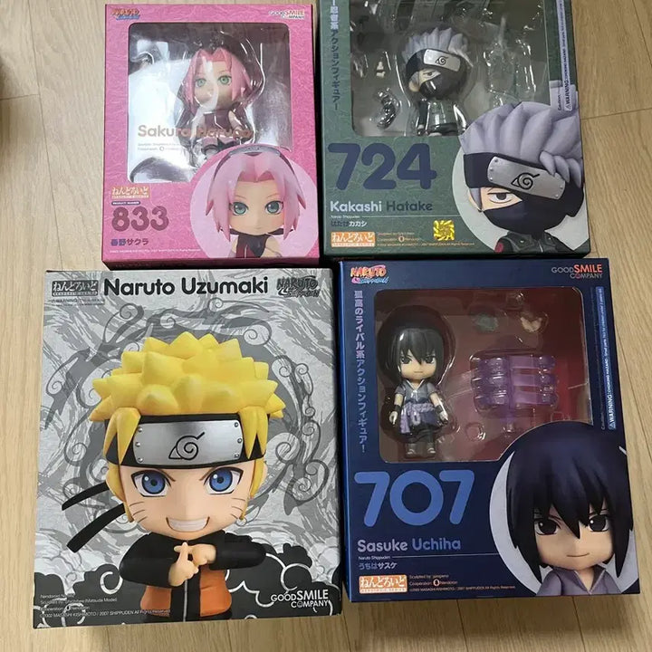 [BUNJANG] Naruto 7th Squad Nendoroid Bundle Set (Naruto, Sasuke, Kakashi, Sakura) / 나루토 7반 넨도로이드 일괄 (나루토 사스케 카카시 사쿠라)