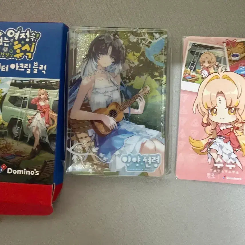 [BUNJANG] NewJeans Minji Acrylic Standee + Soso Photocard Bundle Set / 도미노 명조 양양 아크릴  / 수수 포토카드 리딤쿠폰 3종 일괄