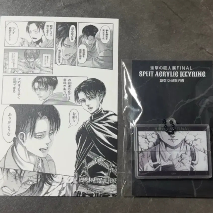 [BUNJANG] Attack on Titan Exhibition Levi Acrylic Keychain / 진격의거인 전시회 특전 리바이 아크릴 키링