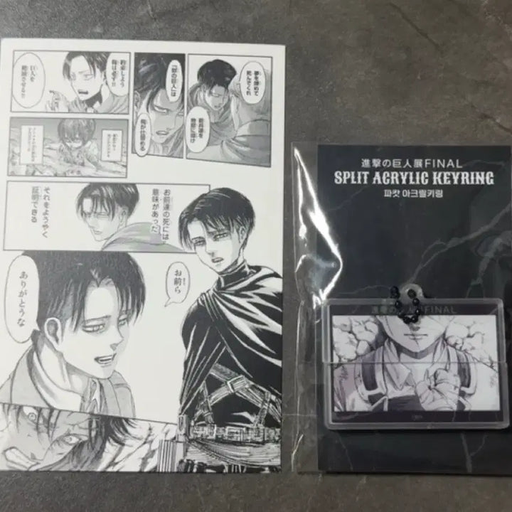 [BUNJANG] Attack on Titan Exhibition Levi Acrylic Keychain / 진격의거인 전시회 특전 리바이 아크릴 키링