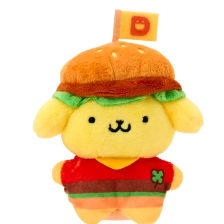 [BUNJANG] Sanrio Pompompurin Hamburger Mascot Charm / 산리오 치마포테 폼폼푸린 햄버거 마스코트