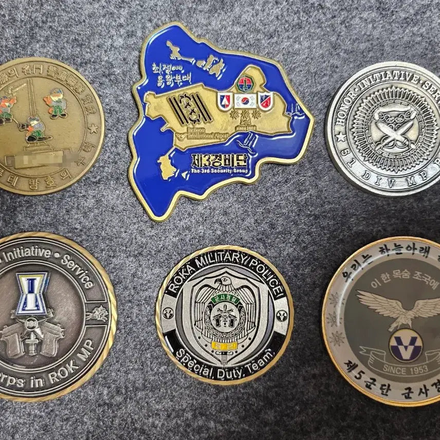[BUNJANG] Military Commemorative Coin Set (6 Types) / 군대 기념코인 6종 세트