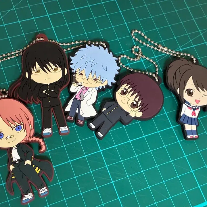[BUNJANG] Gintama Shinsengumi Kazuki Takashugi Rubber Strap Gacha Set / 은혼 삼젯 김파치 선생 러버 스트랩 가챠,쿠지 하위상 일괄