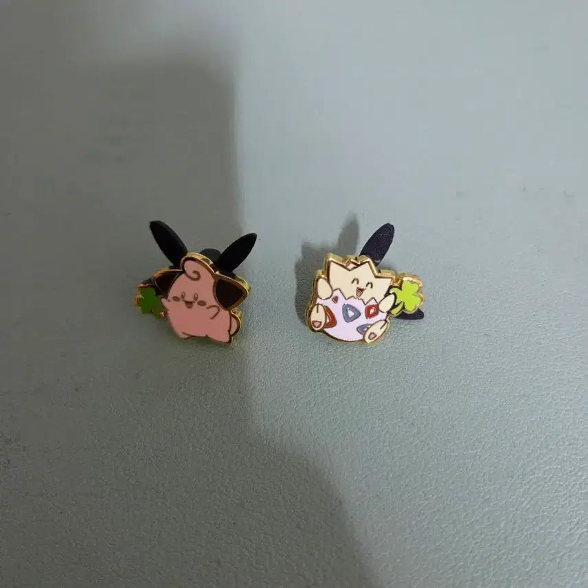 [BUNJANG] Pokemon Lucky Four Pin Badge Set (Piplup, Togepi) / 포켓몬 럭키포유 핀뱃지 판매 (삐, 토게피)