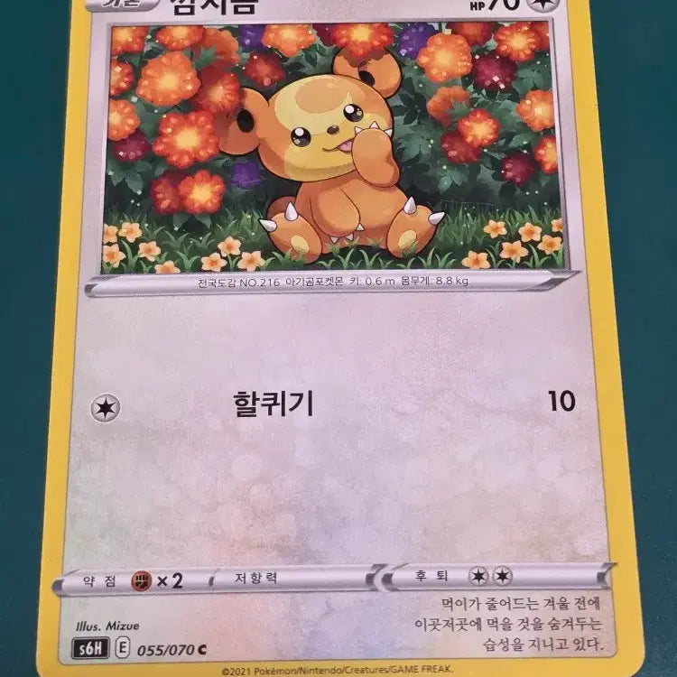 [BUNJANG] Kkamjigom S6H 055/070 Pokemon Card / 깜지곰 S6H 055 070 포켓몬카드