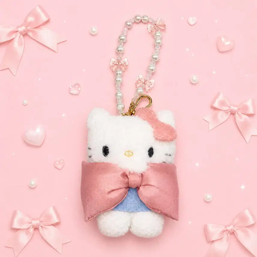 [BUNJANG] Sanrio x Maison de FLEUR Hello Kitty Ribbon Mascot Doll Keychain / 산리오X메종드플뢰르 헬로키티 리본 마스코트 인형 키링