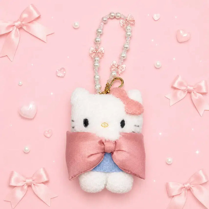[BUNJANG] Sanrio x Maison de FLEUR Hello Kitty Ribbon Mascot Doll Keychain / 산리오X메종드플뢰르 헬로키티 리본 마스코트 인형 키링