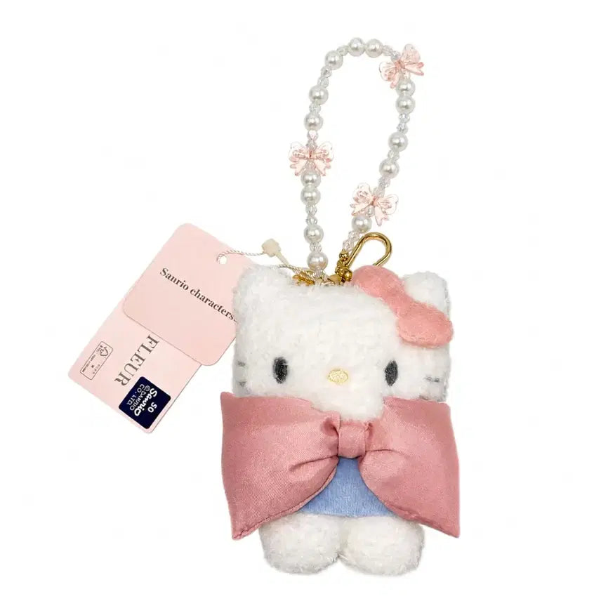 [BUNJANG] Sanrio x Maison de FLEUR Hello Kitty Ribbon Mascot Doll Keychain / 산리오X메종드플뢰르 헬로키티 리본 마스코트 인형 키링