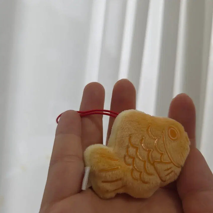 [BUNJANG] Vintage Japanese Taiyaki-Shaped Plush Charm / 빈티지 토이 인형 고전 만화 피규어 캐릭터 일본 레트로 일본 간식 붕어빵 스트랩