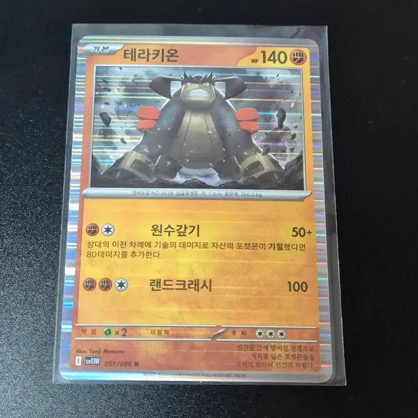 [BUNJANG] Pokemon Terrakion R (Rare) Card / 포켓몬 테라키온 R (레어) 카드