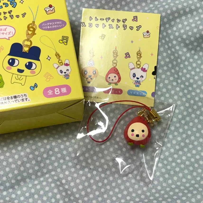 [BUNJANG] Tamagotchi Ichigotchi Strap Keychain / 다마고치 이치고치 스트랩 키링