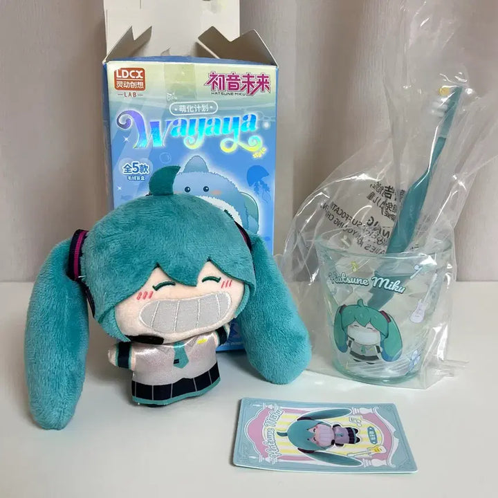 [BUNJANG] Hatsune Miku Wayaaya Doll Toothbrushing Set / 하츠네 미쿠 와야야 인형 양치세트 양치컵 칫솔