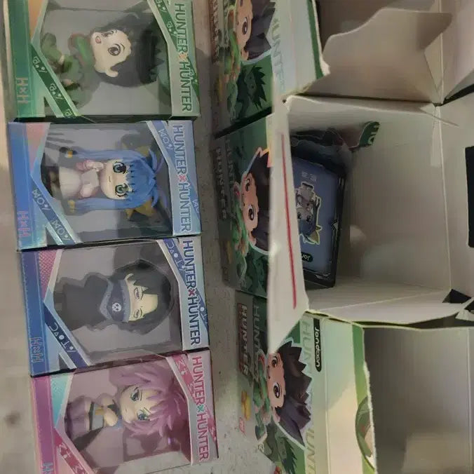 [BUNJANG] Hunter x Hunter Running Figure Set (Gon, Neon, Machi, Feitan) Bundle Set / 헌터X헌터 러닝 피규어 4종(곤,네온,마치,페이탄) 일괄