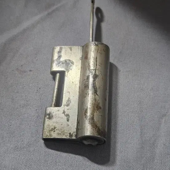 [BUNJANG] Brass Traditional Lock with Matching Key and Latch / 백동 전통 자물쇠 제짝 열쇠.잠금쇠 완비 정상 작동