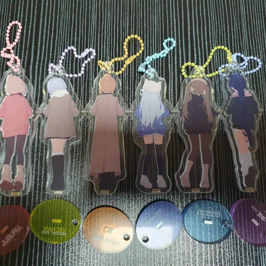 [BUNJANG] Idol Universe Dujjam Collaboration Keychain 6-Piece Bundle Set / 이세계아이돌 두찜 키링6종 세트 일괄