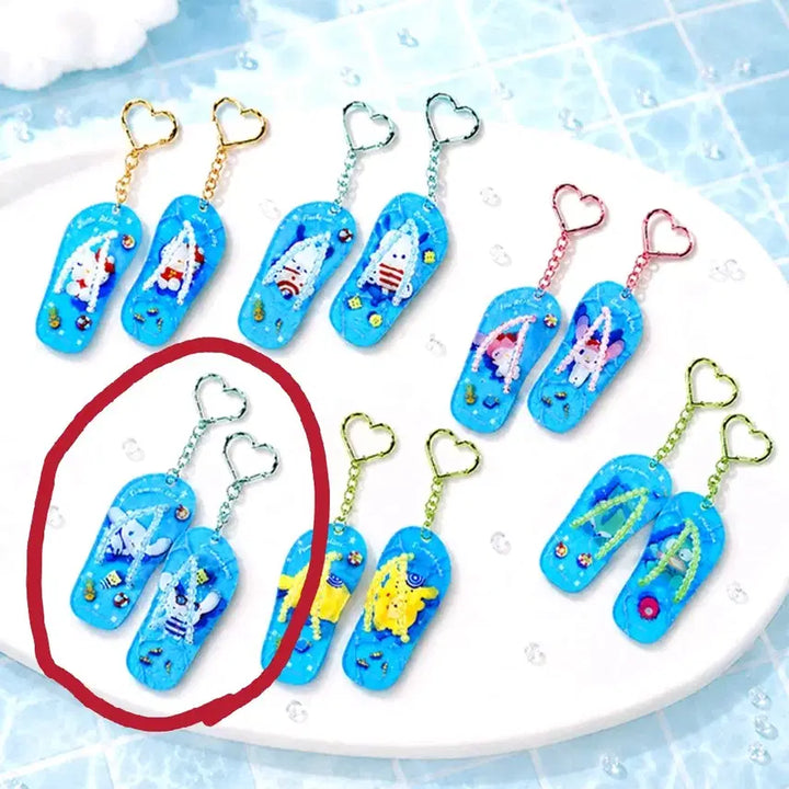 [BUNJANG] Sanrio Cinnamoroll Sandal Keyring Set (Sealed) / [미개봉] 산리오 랜덤 키링 > 시나모롤 샌들 키링 세트