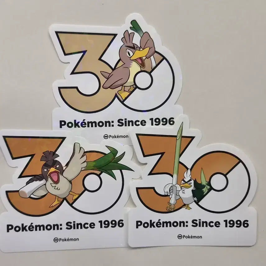 [BUNJANG] Pokemon 30th Anniversary Logo Sticker Set - Farfetch&