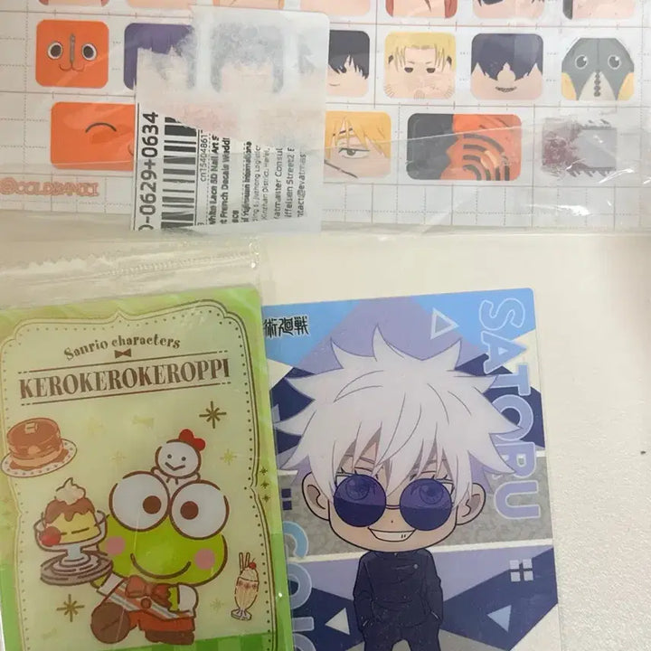 [BUNJANG] Chainsaw Man Keyboard Stickers + Gojo Photocard Bundle / 밤상향님 통판 체인소맨 키보드 스티커 +덤 고죠 포토카드