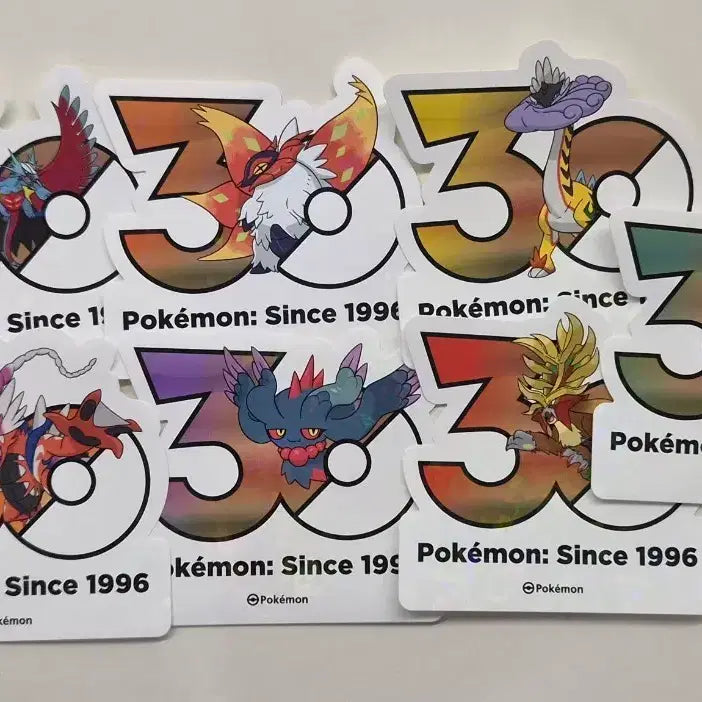 [BUNJANG] Pokemon 30th Anniversary Logo Sticker Paradox Pokemon Set / 포켓몬 30주년 로고 스티커 코라이돈 고동치는달 땅을기는날개 등 패러독스 포켓몬 세트