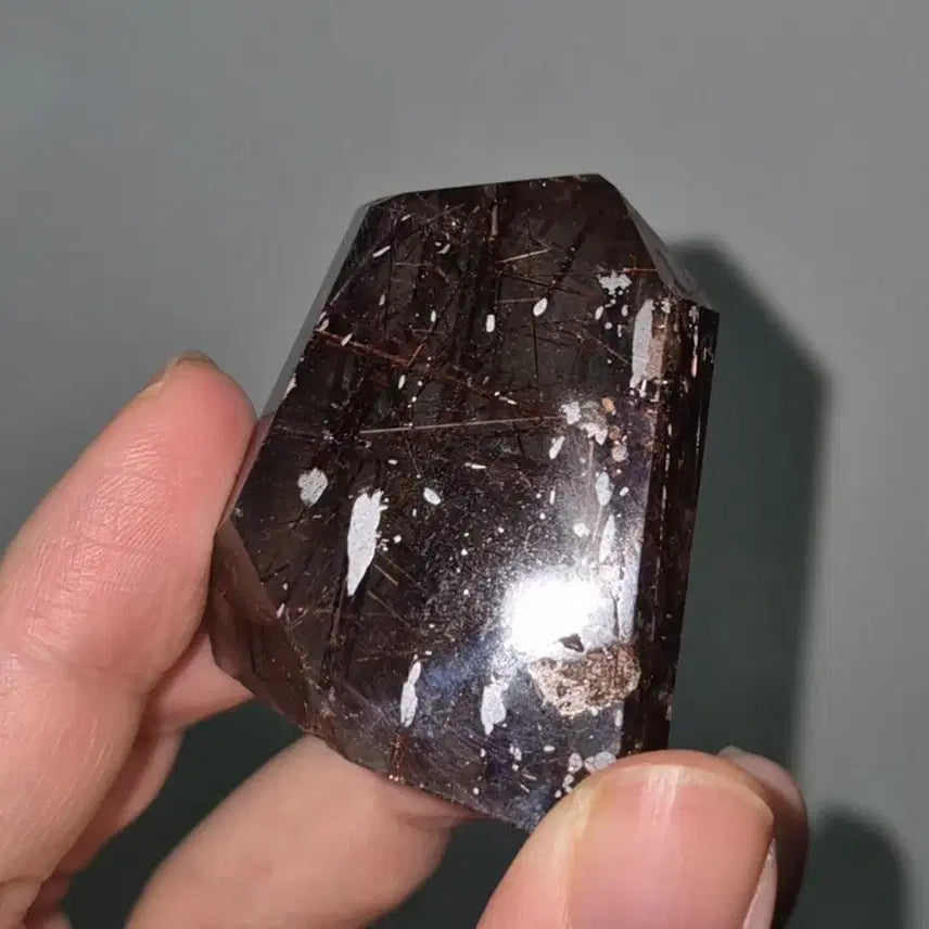 [BUNJANG] Rare Red Rutilated Smoky Quartz Crystal Specimen / 희귀! 레드 루틸 스모키 쿼츠 홍침수정 연수정 원석 광물