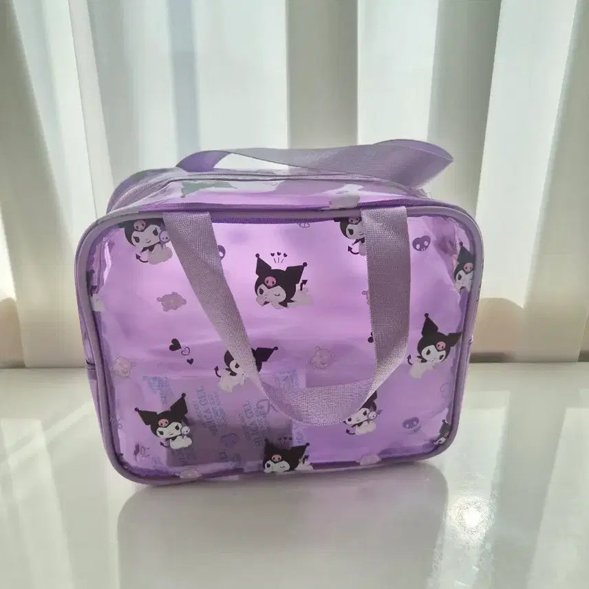 [BUNJANG] Sanrio Kuromi Clear Pouch Purple / 산리오 쿠로미 투명 파우치 보라
