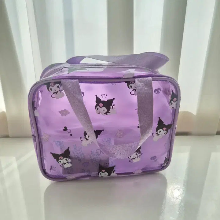 [BUNJANG] Sanrio Kuromi Clear Pouch Purple / 산리오 쿠로미 투명 파우치 보라