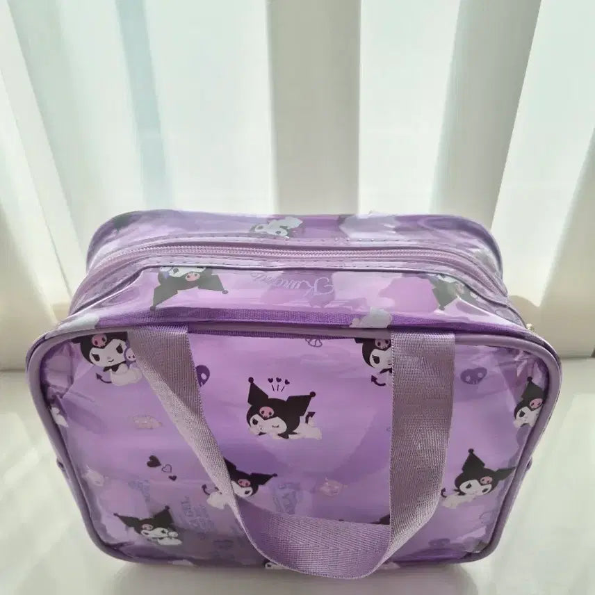 [BUNJANG] Sanrio Kuromi Clear Pouch Purple / 산리오 쿠로미 투명 파우치 보라