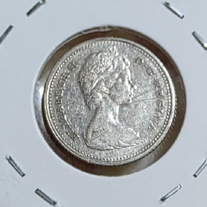 [BUNJANG] Canada 1965 10 Cent (Dime) Silver Coin / 캐나다 1965년 10센트(다임) 통용 은화 블루노스