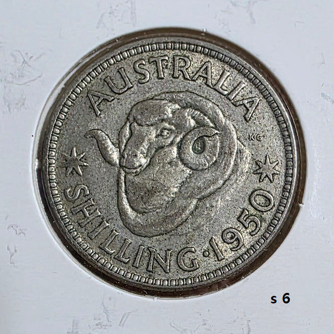 [BUNJANG] Australia 1950 1 Shilling Silver Coin / 호주 1950년 1실링 통용 은화 양