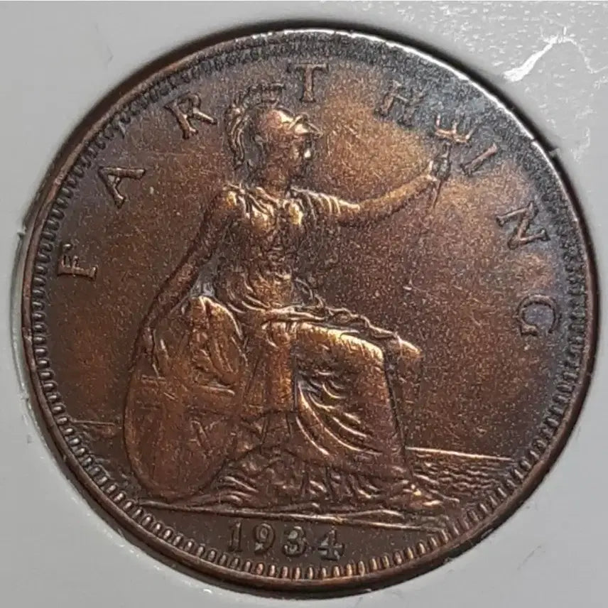 [BUNJANG] George V 1934 Unused Farthing Coin / 영국 미사용 조지5세 1934년 파딩.외국주화 주화 화폐 동전