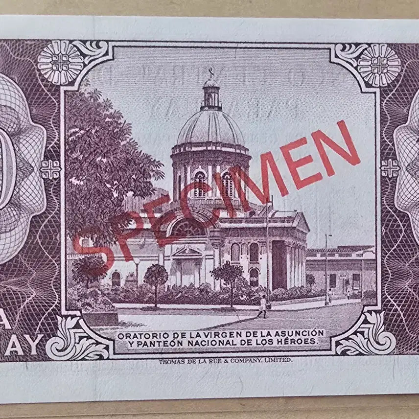 [BUNJANG] Paraguay 1952 1000 Guarani Specimen Bond Unused / 파라과이 1952년  1000과라니  견양권 완전미사용
