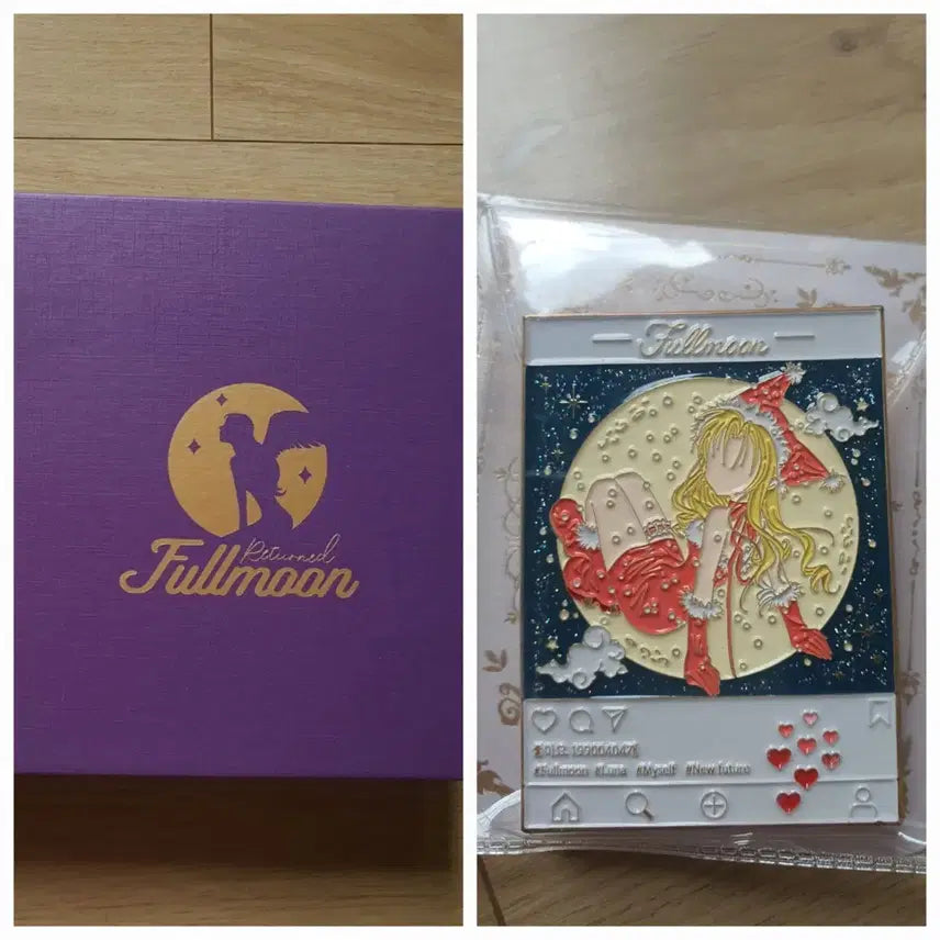[BUNJANG] Full Moon Wo Sagashite Luna Brooch / 달빛천사 루나 비공굿 뱃지  + 풀문앨범