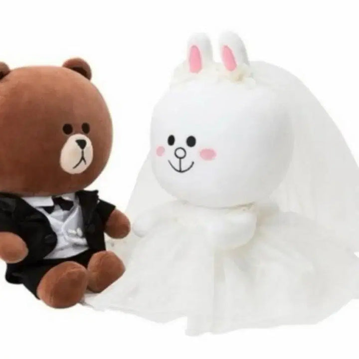 [BUNJANG] LINE FRIENDS Brown &amp; Cony Wedding Edition Set / 라인프렌즈 브라운 코니 웨딩 에디션